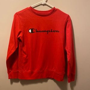 Boys Red Champion Sweatshirt
